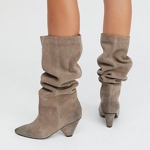 Jeffrey Campbell Senita Modern Slouch Gray Boots